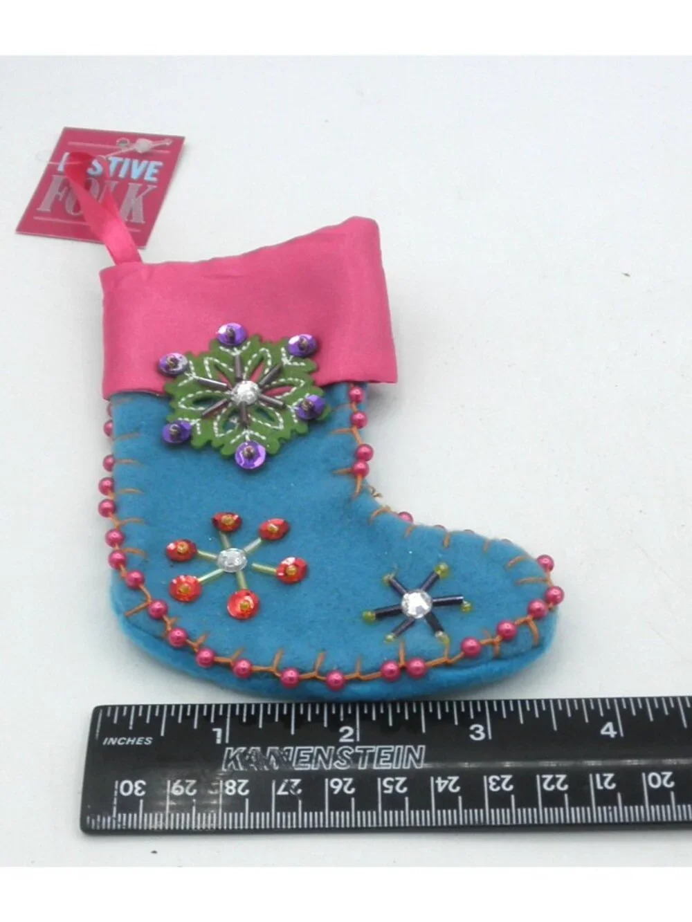 St. Nicholas Square Festive Folk Felt Ornament Lot of 10 Stocking Bird Owl